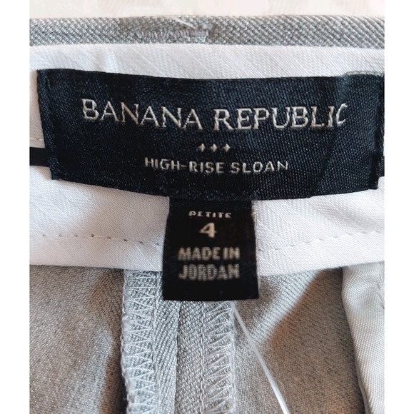 NEW! Banana Republic Womans High Rise Sloan Cropped Pants Gray Size 4 Petite $90 - Picture 8 of 12